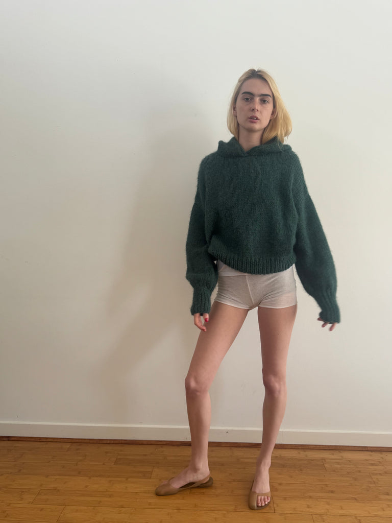 NINA HOODIE BOTTLE GREEN