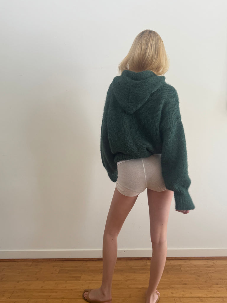 NINA HOODIE BOTTLE GREEN
