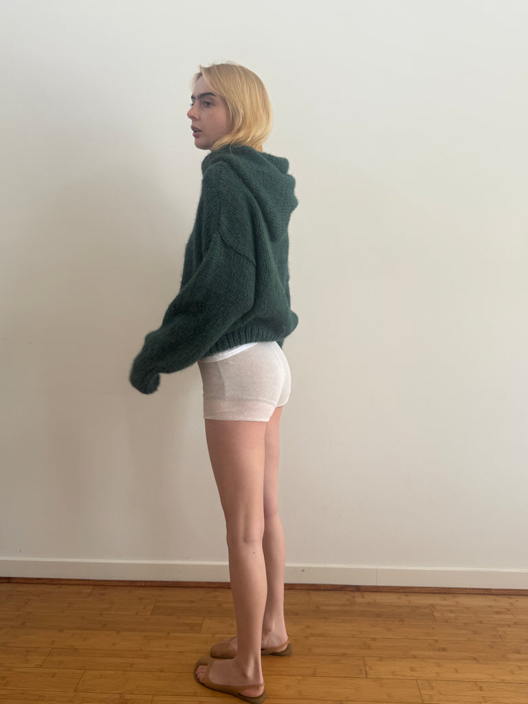 NINA HOODIE BOTTLE GREEN