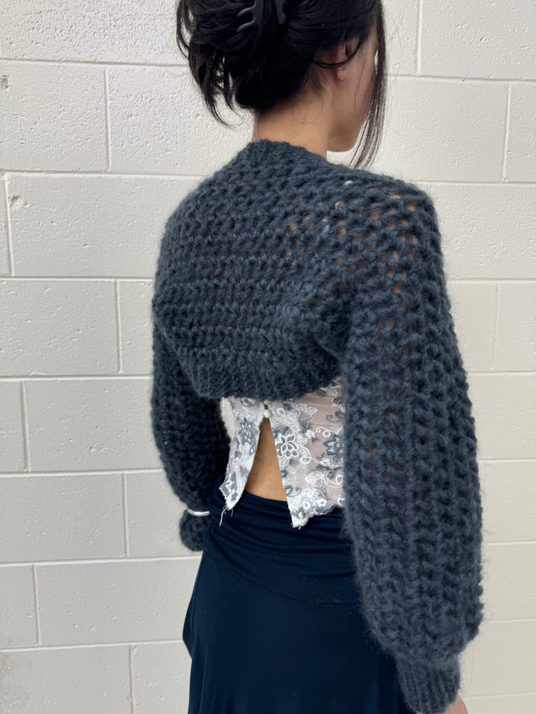 LACE BOLERO CHARCOAL (PRE ORDER)