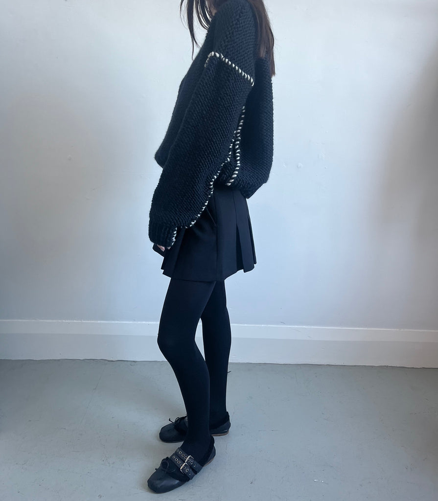 DECONSTRUCTED SWEATER BLACK