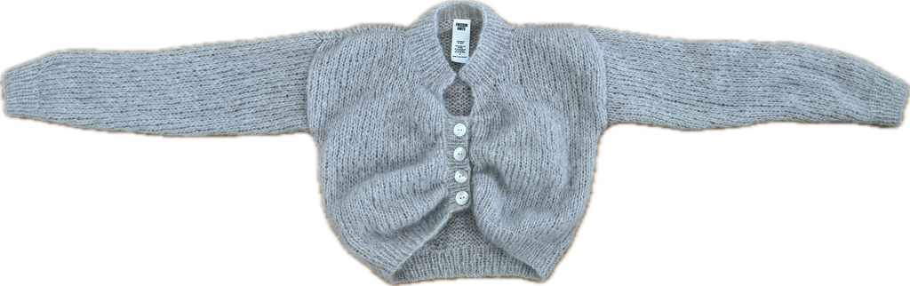 MINNIE MOHAIR CARDIGAN SILVER