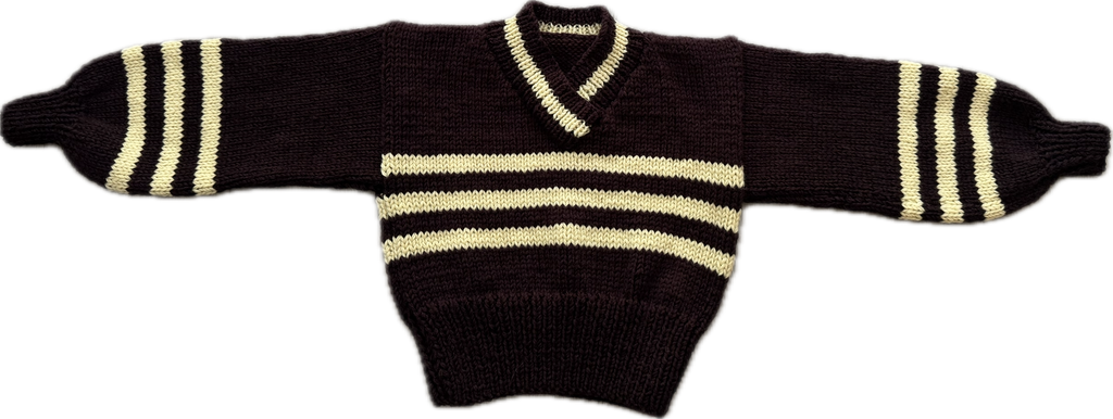 SARAH SWEATER BROWN AND YELLOW