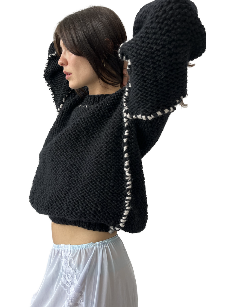 DECONSTRUCTED SWEATER BLACK
