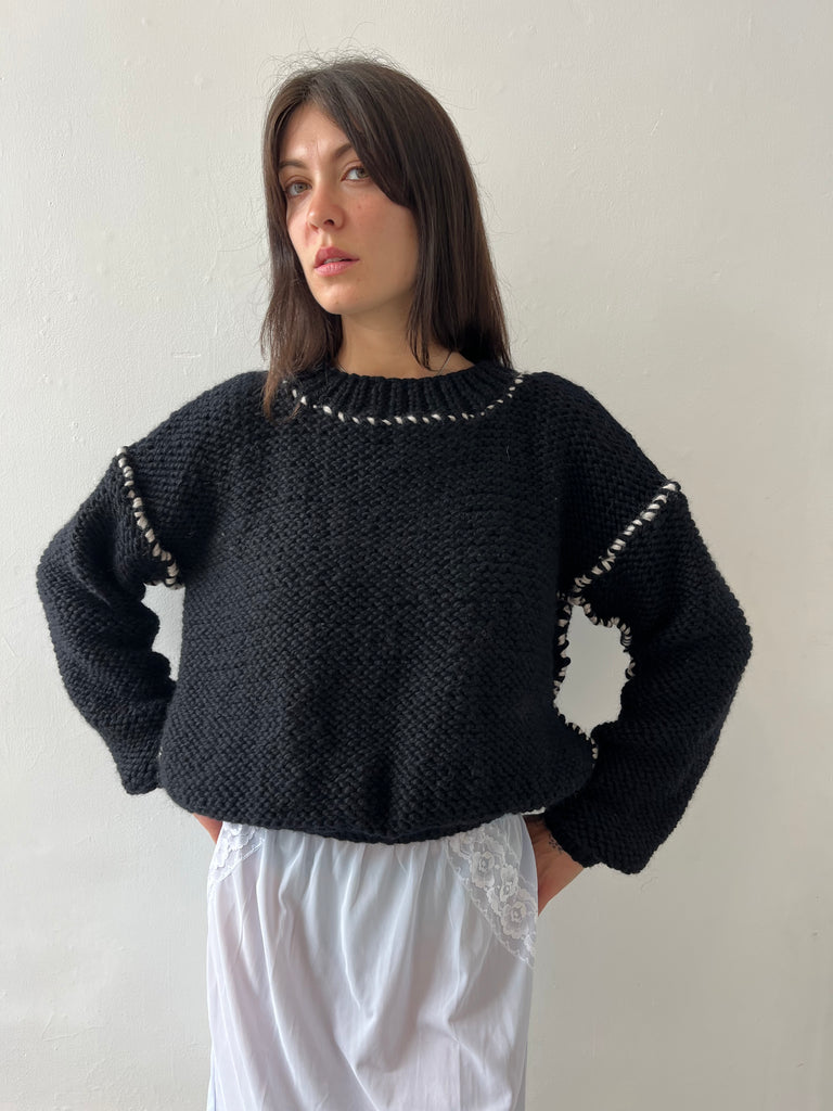 DECONSTRUCTED SWEATER BLACK