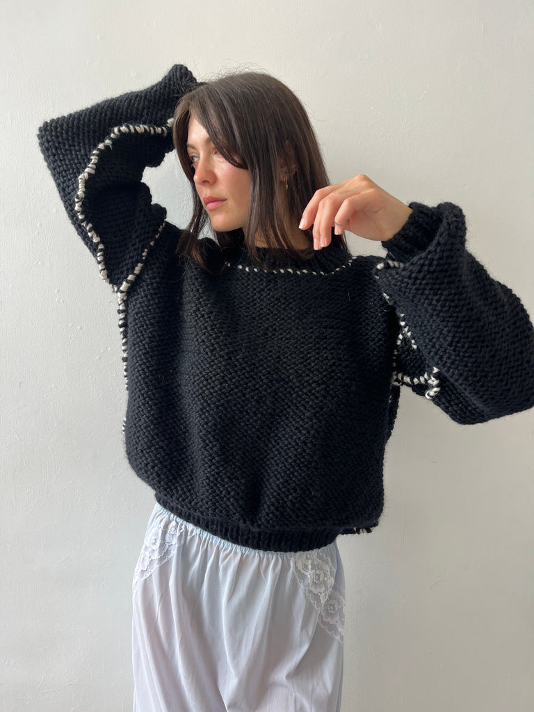 DECONSTRUCTED SWEATER BLACK
