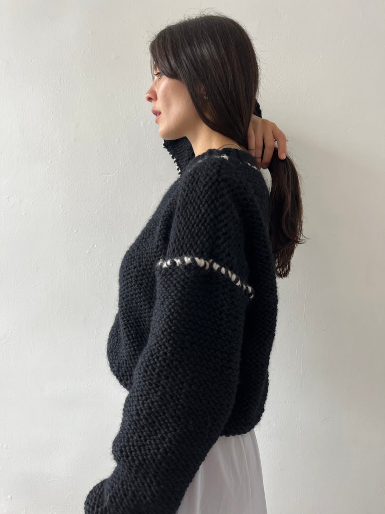 DECONSTRUCTED SWEATER BLACK