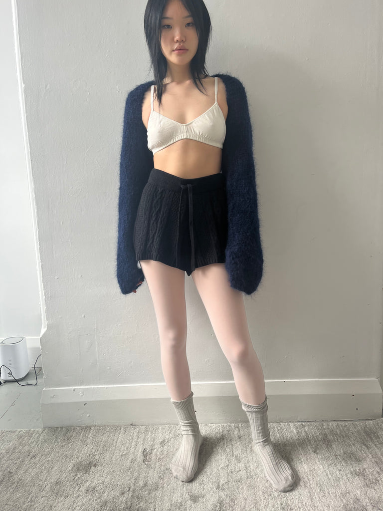 ARAN KNITTED SHORTS